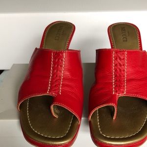 Sesto Meucci red sandal heel